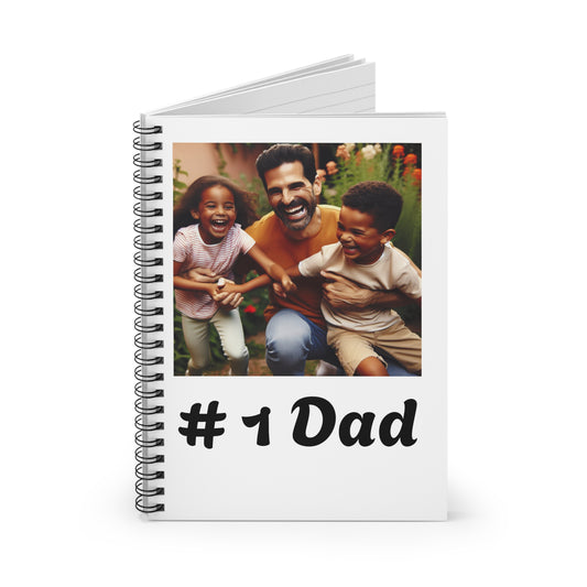 #1 Dad Spiral Notebook - Perfect Gift for Father's Day, Dad's Birthday, Family Memories, Journal, Notepad